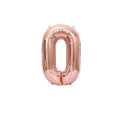 Premium 16 inch Rose Gold Number Foil Balloons for birthdays, anniversaries, baby showers and wholesale party decoration buyers.