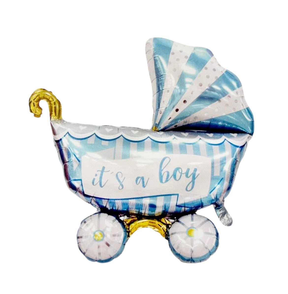 Blue Pram Foil Balloon for Baby Shower Decoration