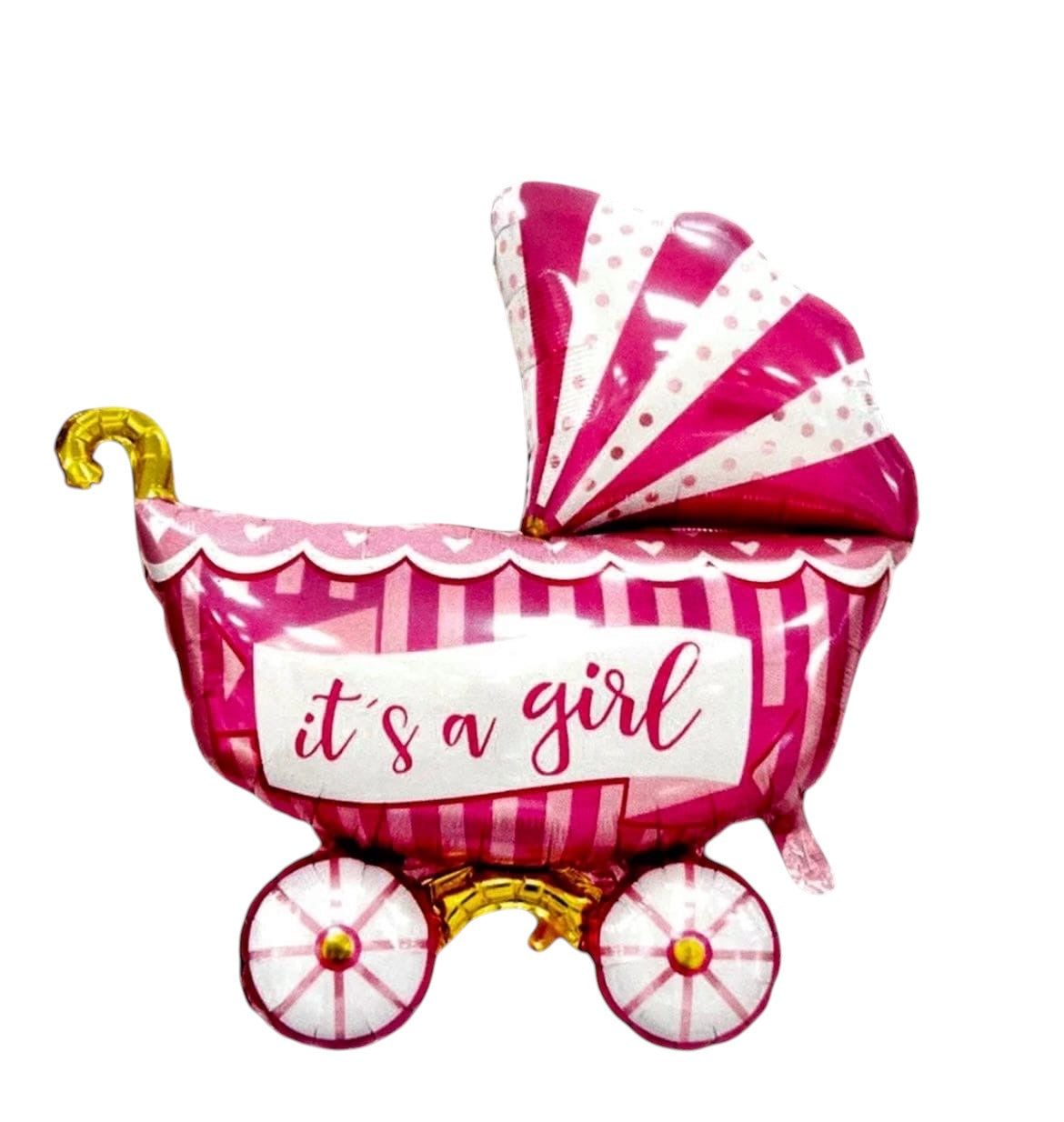 Pink Pram Foil Balloon for Baby Shower Decoration