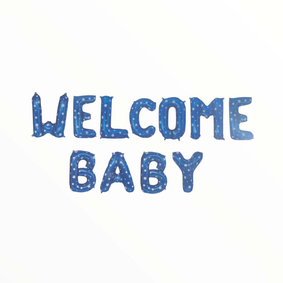 Blue Welcome Baby Foil Balloon for Baby Shower Decoration