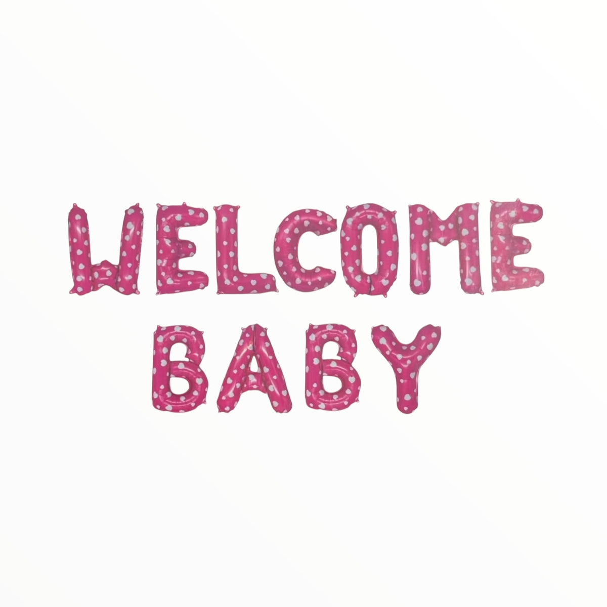 Pink Welcome Baby Foil Balloon for Baby Shower Decoration