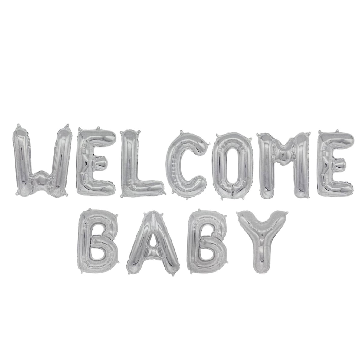 Silver Welcome Baby Foil Balloon for Baby Shower Decoration